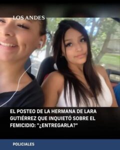 El posteo de la hermana de Lara Gutiérrez que inquietó sobre el femicidio
